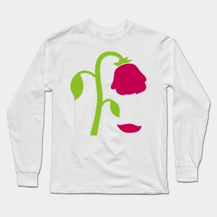 Rose Flower Dying Long Sleeve T-Shirt